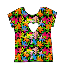 Load image into Gallery viewer, Electric Floral Cambria Heart Back Tee