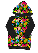 Load image into Gallery viewer, Electric Floral Classic Hoodie (or Crewneck)