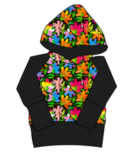 Load image into Gallery viewer, Electric Floral Grow With Me Hoodie (or Crewneck)