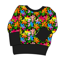 Load image into Gallery viewer, Electric Floral Grow With Me Hoodie (or Crewneck)