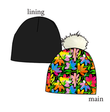 Load image into Gallery viewer, Electric Floral Slouchy Beanie (Reversible!)