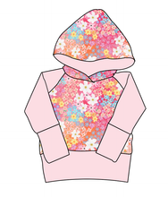 Load image into Gallery viewer, Sunset Floral Grow With Me Hoodie (or Crewneck)