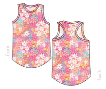 Load image into Gallery viewer, Sunset Floral Ladies' Summer Tank