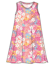 Load image into Gallery viewer, Sunset Floral Ladies' Swing Dress