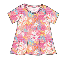 Load image into Gallery viewer, Sunset Floral Ladies' Swing Tee