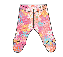Load image into Gallery viewer, Sunset Floral Newborn Footed Pants