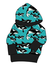 Load image into Gallery viewer, Orca Party Grow With Me Hoodie (or Crewneck)