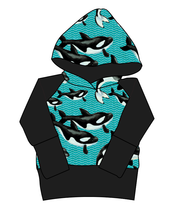 Load image into Gallery viewer, Orca Party Grow With Me Hoodie (or Crewneck)