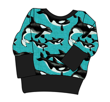 Load image into Gallery viewer, Orca Party Grow With Me Hoodie (or Crewneck)