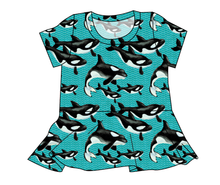 Load image into Gallery viewer, Orca Party Ladies' Peplum Top