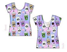 Load image into Gallery viewer, Famous Frappes Ladies' Low Back Ballerina Tee