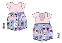 Load image into Gallery viewer, Famous Frappes Low Back Romper and Bubble Romper