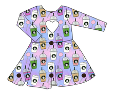 Load image into Gallery viewer, Famous Frappes Molly Heart Back Twirly Dress
