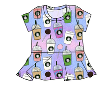 Load image into Gallery viewer, Famous Frappes Peplum Top