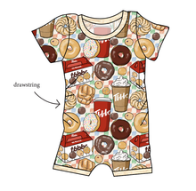 Load image into Gallery viewer, Canadian Coffee Grow With Me Pants And Shorts Romper