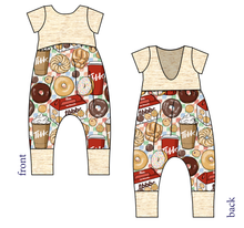 Load image into Gallery viewer, Canadian Coffee Low Back Romper and Bubble Romper