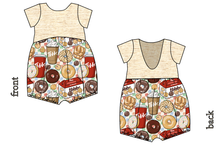 Load image into Gallery viewer, Canadian Coffee Low Back Romper and Bubble Romper