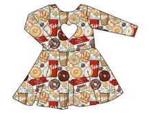 Load image into Gallery viewer, Canadian Coffee Molly Heart Back Twirly Dress