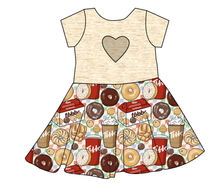 Load image into Gallery viewer, Canadian Coffee Molly Heart Back Twirly Dress