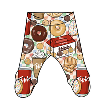 Load image into Gallery viewer, Canadian Coffee Newborn Footed Pants