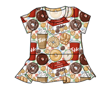 Load image into Gallery viewer, Canadian Coffee Peplum Top