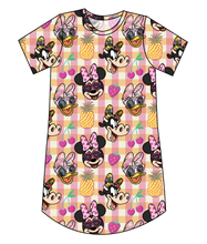 Load image into Gallery viewer, Cupcake Picnic Pals Ladies' T-Shirt Dress