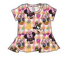 Load image into Gallery viewer, Cupcake Picnic Pals Peplum Top