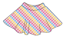 Load image into Gallery viewer, Cupcake Scribble Checks Circle Skirt