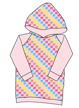 Load image into Gallery viewer, Cupcake Scribble Checks Classic Hoodie (or Crewneck)