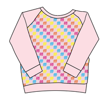 Load image into Gallery viewer, Cupcake Scribble Checks Classic Hoodie (or Crewneck)