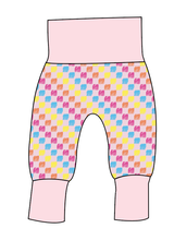 Load image into Gallery viewer, Cupcake Scribble Checks Grow With Me Pants And Shorts