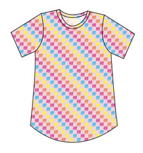 Load image into Gallery viewer, Cupcake Scribble Checks Kids' Relaxed Tee