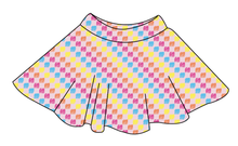 Load image into Gallery viewer, Cupcake Scribble Checks Ladies' Circle Skirt