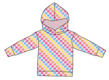 Load image into Gallery viewer, Cupcake Scribble Checks Oversized Hoodie