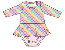 Load image into Gallery viewer, Cupcake Scribble Checks Peplum Top