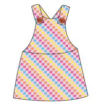 Load image into Gallery viewer, Cupcake Scribble Checks Skirt-Alls