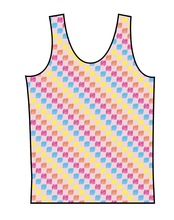Load image into Gallery viewer, Cupcake Scribble Checks Swim Basic Swim Top