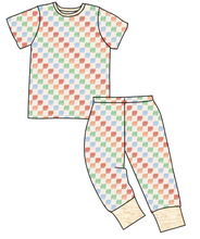 Load image into Gallery viewer, Rad Scribble Checks Basic Loungewear Set