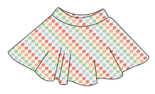 Load image into Gallery viewer, Rad Scribble Checks Circle Skirt