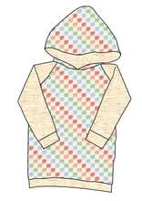 Load image into Gallery viewer, Rad Scribble Checks Classic Hoodie (or Crewneck)