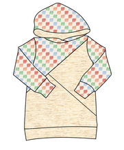 Load image into Gallery viewer, Rad Scribble Checks Classic Hoodie (or Crewneck)