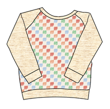 Load image into Gallery viewer, Rad Scribble Checks Classic Hoodie (or Crewneck)