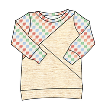 Load image into Gallery viewer, Rad Scribble Checks Classic Hoodie (or Crewneck)