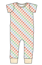 Load image into Gallery viewer, Rad Scribble Checks Emmett Pants And Shorts T-Shirt Romper