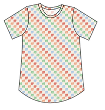 Load image into Gallery viewer, Rad Scribble Checks Ladies' Relaxed Tee
