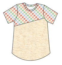 Load image into Gallery viewer, Rad Scribble Checks Ladies' Relaxed Tee
