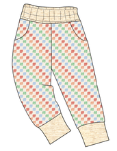 Load image into Gallery viewer, Rad Scribble Checks Ladies' Joggers and Jogger Shorts