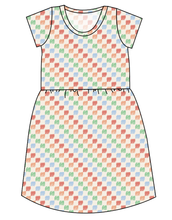 Load image into Gallery viewer, Rad Scribble Checks Ladies' Play Dress