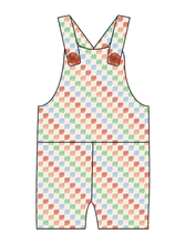 Load image into Gallery viewer, Rad Scribble Checks Overalls and Shortalls