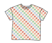 Load image into Gallery viewer, Rad Scribble Checks Oversized Tee